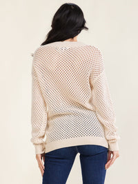 WOMEN'S LONG SLEEVE V-NECK BUTTON UP KNIT CARDIGAN