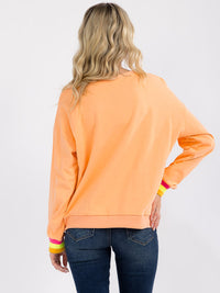 WOMEN'S LONG SLEEVE V-NECK GRAPHIC PULLOVER SWEATER
