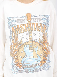 WOMEN'S LONG SLEEVE GRAPHIC PULLOVER SWEATER