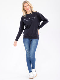 WOMEN'S LONG SLEEVE GRAPHIC PULLOVER SWEATER