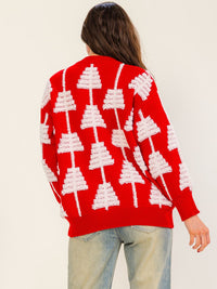 WOMEN'S LONG SLEEVE HOLIDAY GRAPHIC PULLOVER SWEATER