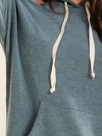 ENTRO WOMEN'S LONG SLEEVE COLD SHOULDER HOODIES TOP