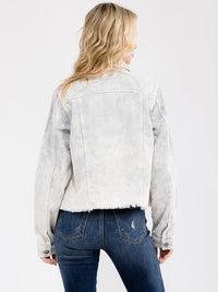 WOMEN'S LONG SLEEVE FRONT POCKETS BUTTON CLOSURE CORDUROY JACKET