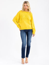WOMEN'S LONG SLEEVE DETAILED PULLOVER SWEATER