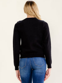 WOMEN'S LONG SLEEVE PULLOVER FLOWERS SWEATER
