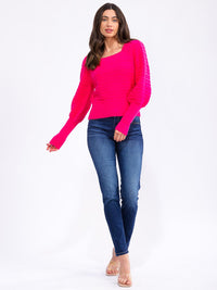 WOMEN'S LONG PUFF SLEEVE SQUARE NECK BLOUSE