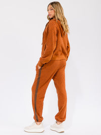 WOMEN'S ELASTIC WAIST FRONT POCKETS DISTRESS JOGGER PANTS