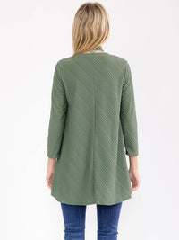 WOMEN'S 3/4 SLEEVE W/SCARF DETAILED TUNIC BLOUSE
