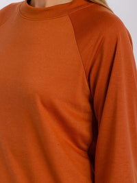 WOMEN'S 3/4 SLEEVES SOLID TOP