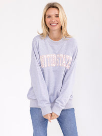 WOMEN'S LONG SLEEVE GRAPHIC PULLOVER SWEATER