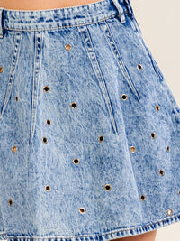 WOMEN'S ZIP UP SATIN CONTRAST MINI SKIRT (Copy)