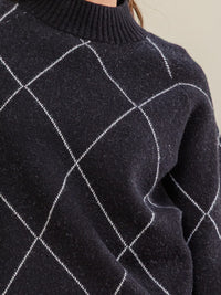 ****WOMEN'S LONG SLEEVE COLORBLOCK STRIPES TURTLE NECK SWEATER MINI DRESS