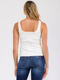 WOMEN'S SLEEVELESS SIDE STRIPE TANK TOP
