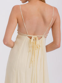 WOMEN'S SLEEVELESS OPEN BACK HIGH-LOW MIDI DRESS