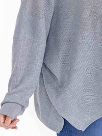 PLUS SIZE LONG SLEEVE PULLOVER KNIT SWEATER