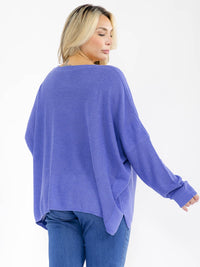 PLUS SIZE LONG SLEEVE PULLOVER KNIT SWEATER