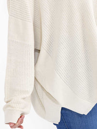 PLUS SIZE LONG SLEEVE PULLOVER KNIT SWEATER
