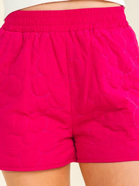 ENTRO WOMEN'S ELASTIC WAIST POCKETS PUFFER MINI SHORTS