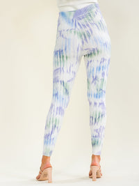 WOMEN'S ELASTIC WAIST RIBBED SKINNY LEG LEGGINGS