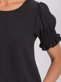 WOMEN'S SHORT PUFF SLEEVE BLOUSE