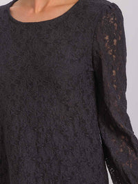 WOMEN'S LONG SLEEVE ALL OVER LACE BLOUSE