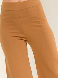 WOMEN'S ELASTIC WAIST BANDAGE WIDE LEG PANTS