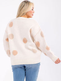 PLUS SIZE LONG SLEEVE DETAILED PULLOVER SWEATER