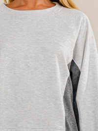WOMEN'S LONG SLEEVE COLORBLOCK PULLOVER SWEATER