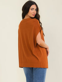 WOMEN'S SHORT SLEEVE LOOSE FIT BLOUSE