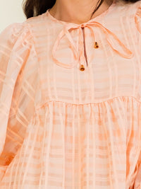 WOMEN'S LONG SLEEVE TUNIC DETAILED BLOUSE