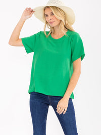 WOMEN'S SHORT SLEEVE SOLID TOP