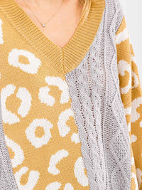 WOMEN'S LONG SLEEVE V-NECK KNIT PULLOVER SWEATER