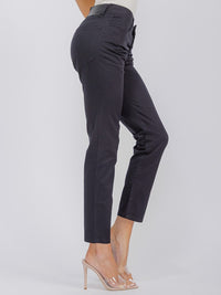 WOMEN'S BUTTON CLOSURE POCKETS WIDE LEG DENIM PANTS