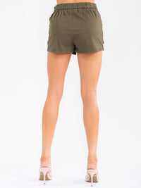 WOMEN'S BUTTON CLOSURE POCKETS STRETCH DENIM MINI SKORT