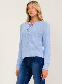 WOMEN'S LONG SLEEVE V-NECK PULLOVER SWEATER