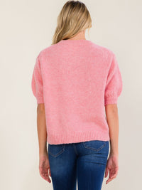 WOMEN'S SHORT SLEEVE MOM SWEATER TOP