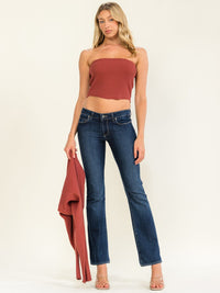 WOMEN'S SLEEVELESS CROP TOP & LONG SLEEVE OPEN FRONT CARDIGAN RIBBED 2PC. SET TOP