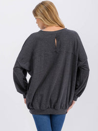 WOMEN'S LONG SLEEVE FRONT POCKETS TOP