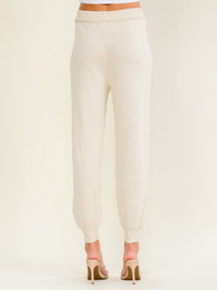 WOMEN'S ELASTIC WAIST FRONT POCKETS JOGGER LEG PANTS