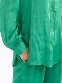 WOMEN'S ELASTIC WAIST FRONT POCKETS WIDE LEG PANTS