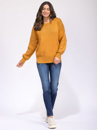 WOMEN'S LONG SLEEVE PULLOVER KNIT SWEATER