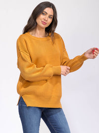 WOMEN'S LONG SLEEVE PULLOVER KNIT SWEATER