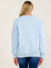 WOMEN'S LONG SLEEVE HOLLY JOLLY GRAPHIC PULLOVER SWEATER