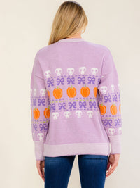WOMEN'S LONG SLEEVE GRAPHIC PULLOVER SWEATER