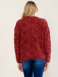 WOMEN'S LONG SLEEVE KNIT PULLOVER SWEATER