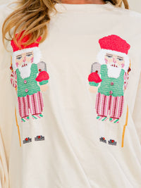 WOMEN'S LONG SLEEVE HOLIDAY GRAPHIC PULLOVER SWEATER
