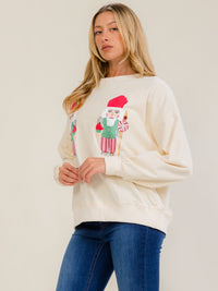 WOMEN'S LONG SLEEVE HOLIDAY GRAPHIC PULLOVER SWEATER