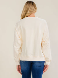 WOMEN'S LONG SLEEVE HOLIDAY GRAPHIC PULLOVER SWEATER