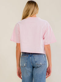 WOMEN'S SHORT SLEEVE FOOTBALL GRAPHIC BASIC TOP