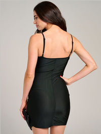 WOMEN'S SLEEVELESS FRONT CUT OUT BODYCON MINI DRESS